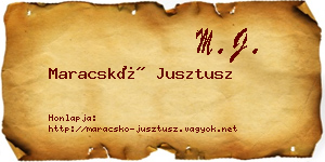 Maracskó Jusztusz névjegykártya